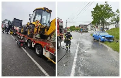 Acum! Accident violent în Satu Mare – mașină făcută zob după impact cu un TIR!