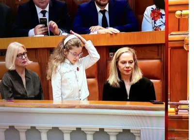 Emoții neașteptate la învestirea lui Nicușor Dan! Fiica președintelui fură toate privirile cu gesturile ei adorabile