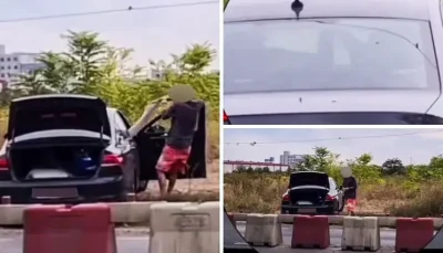 Șocant! Un bărbat din Argeș își bate și amenință cu moartea iubita pe marginea drumului, iar nimeni nu intervine!