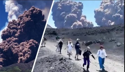 Vulcanul Etna a erupt: alerta rosie pe aeroportul Catania.