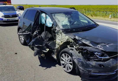 Accident grav pe DN5, în Giurgiu! Bărbat de 33 de ani transportat cu elicopterul SMURD la spital!