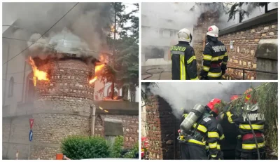 ȘOC la Biserica Mavrodolu! Tânăr rănit GRAV în incendiu, transportat de urgență