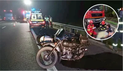 Accident mortal pe Autostrada A1: Motociclist lovit fatal de o camionetă