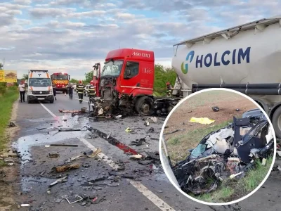 Șofer beat criță la volanul unui TIR provoacă accident grav pe DN1!
