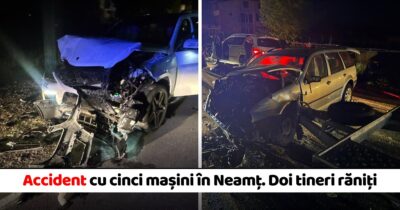 Cinci mașini făcute praf după ce un tânăr de 21 de ani a făcut o manevră interzisă pe bulevard