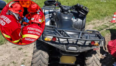 Tragedie uriașă! Un tată a murit sub ochii soției și ai copilului de 6 ani, după ce s-au răsturnat cu ATV-ul
