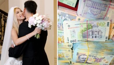 Suma uriașă strânsă de Andreea Bălan și Victor Cornea la nuntă. Câți euro au pus în plic cei 250 de invitați
