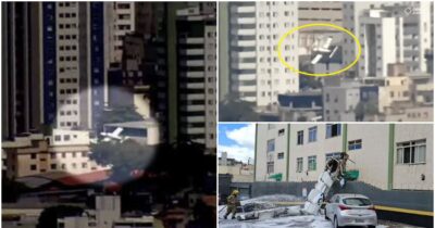 Avion prăbușit peste un bloc! Trei persoane au murit după ce aeronava a căzut între clădiri și a făcut un crater