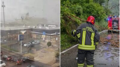 Prăpăd în Italia! Grindina și tornadele au lovit puternic, pompierii au intervenit de sute de ori în regiune