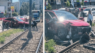 Nota de plată uriașă pe care trebuie să o achite șoferul care a blocat linia 41. Cât costă un singur panou de gard STB