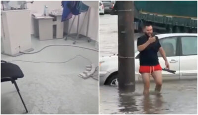 IMAGINI HALUCINANTE! Ce au putut să facă acești români în plin potop