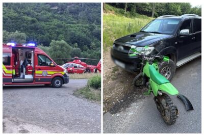 Un copil de 13 ani a ajuns la spital cu elicopterul după un accident rutier. Detalii șocante despre cum s-a produs impactul pe șosea