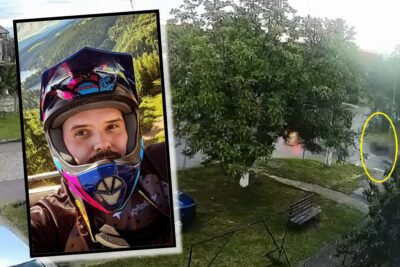 Momentul în care o tânără de 21 de ani cu un BMW lovește în plin un motociclist. Camerele au filmat totul