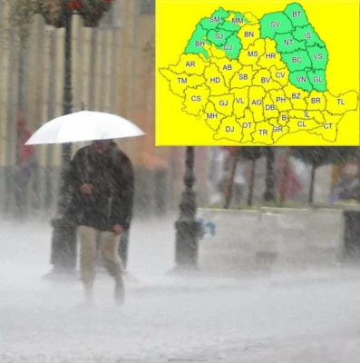 Alertă meteo de ultimă oră. Cod galben de vijelii și grindină în aproape toată țara