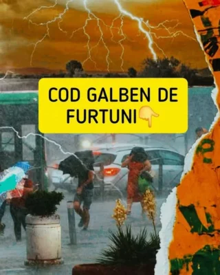 Cod galben de furtuni și vijelii în mai multe județe și în Capitală