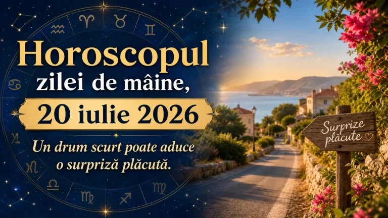 Horoscopul zilei de mâine, 20 iulie 2026. Un drum scurt poate aduce o surpriză plăcută