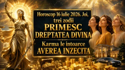 Horoscop 16 iulie 2026. Joi, trei zodii PRIMESC DREPTATEA DIVINA – Karma le intoarce AVEREA INZECITA