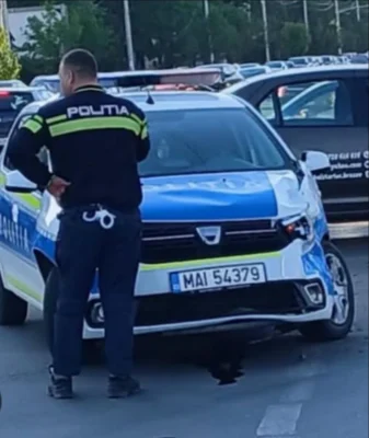 Accident cu o autospecială de poliție…