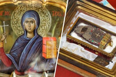 Aruncată în foc de propria mamă. Minunea uluitoare a sfintei…