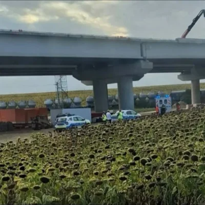 Bărbat MORT după ce a căzut de pe șantierul Autostrăzii A7…