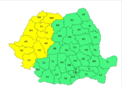 ALERTĂ ANM! Codul galben intră în vigoare…